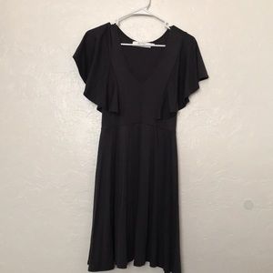 Dark Grey Ruffled Dress